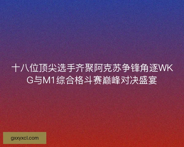 十八位顶尖选手齐聚阿克苏争锋角逐WKG与M1综合格斗赛巅峰对决盛宴 十八位顶尖选手齐聚阿克苏争锋角逐WKG与M1综合格斗赛巅峰对决盛宴